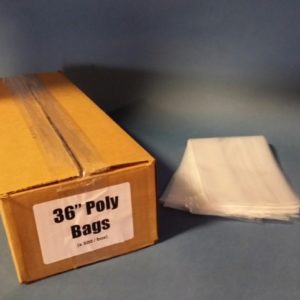 Protective plastic baggies-36" long